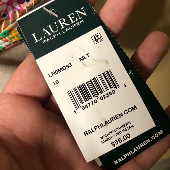 NWT LAUREN Ralph Lauren Women's Two Piece Bikini Set Paisley Print Size 8 12 - Picture 6 of 7